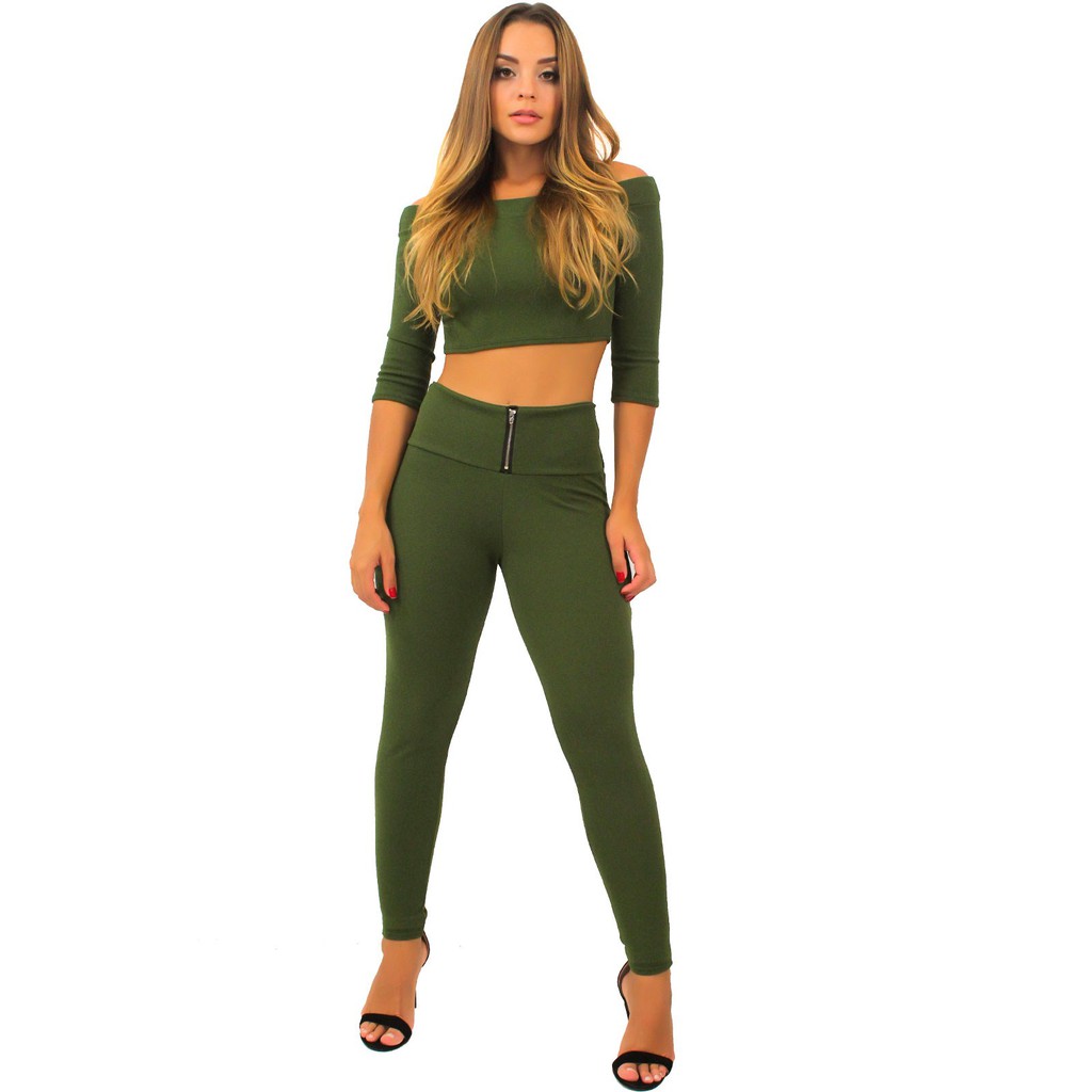 Conjunto Feminino Esportivo Jaqueta com Ziper e Calça Listra