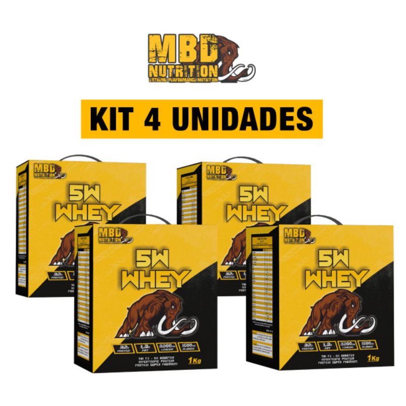 KIT 4 Whey Protein Premium MBD NUTRITION 1kg(Atacado)