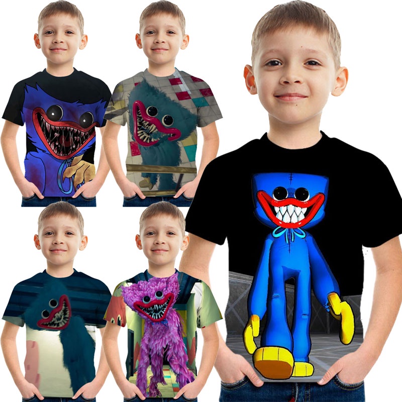 Camiseta Infantil Huggy Muggy Poppy playtime - Jogo game