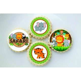Papel Arroz Para Biscoitos Bolachas Pirulitos Safari 24 unidades