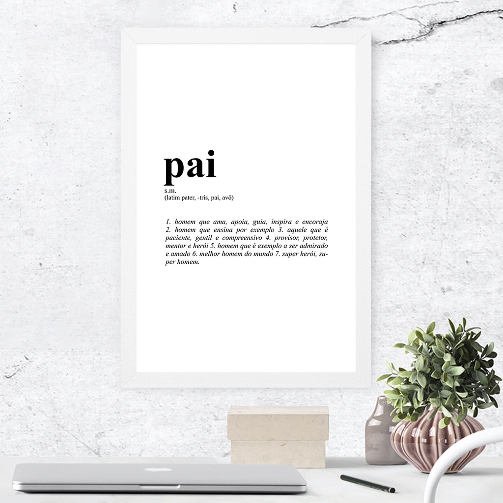 Quadro Significado Pai 20x30 | Shopee Brasil