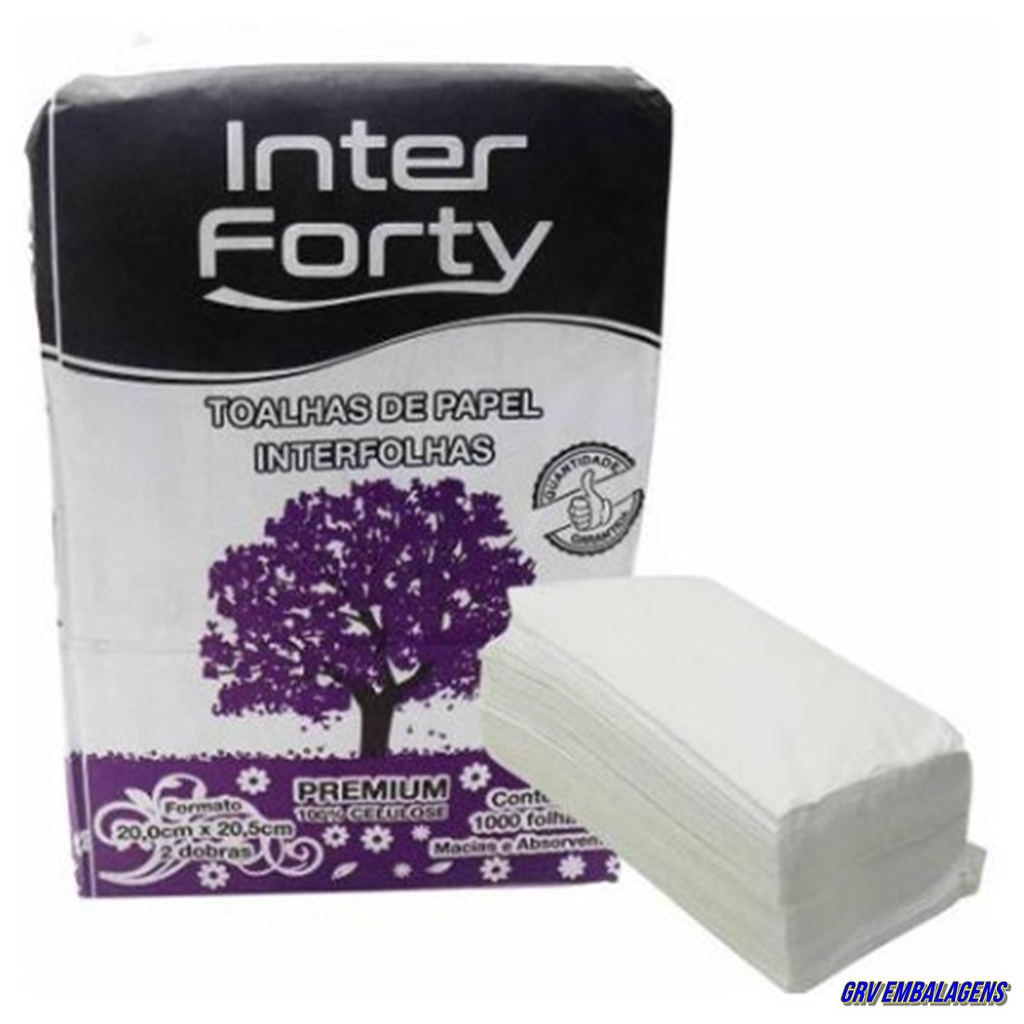 Papel Toalha Interfolhado - Pack com 1000 folhas - Loja Sentaki