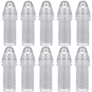 10 Preservativo Reutilizável CAPA PENIANA Camisinha de Silicone Aumenta Engrossa SEX SHOP