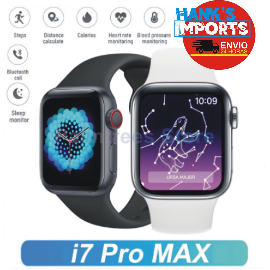 Smart Watch Séries 8 Relógio W28 Masculino Feminino Siri Bluetooth Troca  Foto Pulseira 45mm C/Nf - Preto