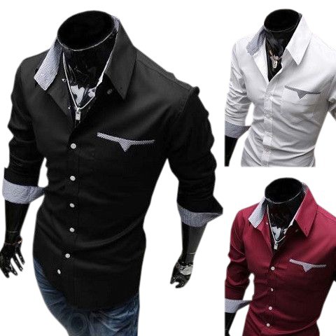 Camisa Social Masculina Manga Longa Slim Fit Nacional