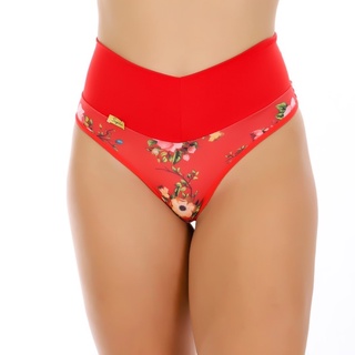 Kit 10 Calcinhas modeladora Feminina Cós Alto Fio Dental Duplo, Cintura Alta Estampada, Conforto.