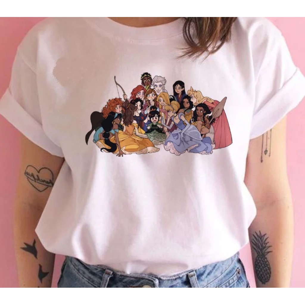 Camiseta Princesas disney Shopee Brasil