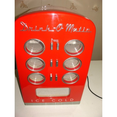 Drink-O-Matic 冷蔵庫 赤 自販機 Drink O Matic Mini Geladeira Usa Vintage Porta Latinhas 12 para