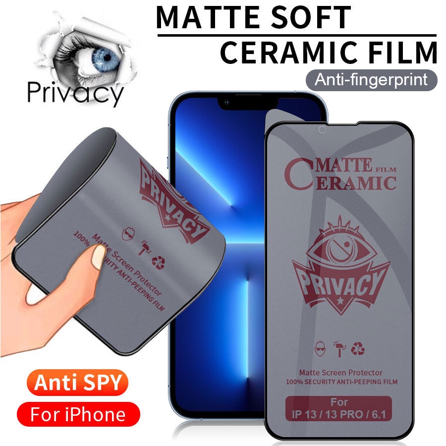 Anti-Spy Hydrogel Film for IPhone 15 14 13 Pro Max Soft Privacy Screen  Protector