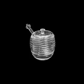 Meleira De Cristal C/Pegador E Tampa Colmeia 210Ml