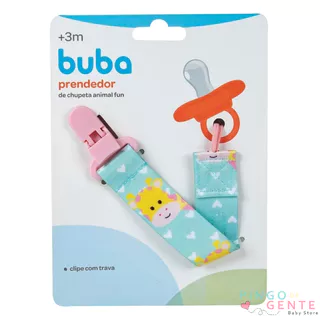 Prendedor De Chupeta Para Bebê Em Fita Girafa Buba