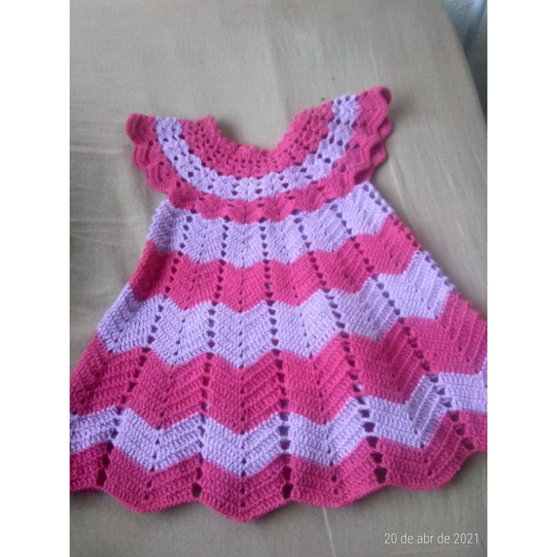 Vestido de infantil de croche