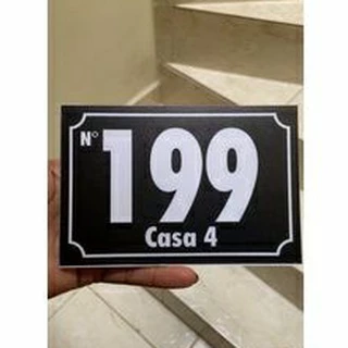 Placa Número Residência 10x15cm Personalizado