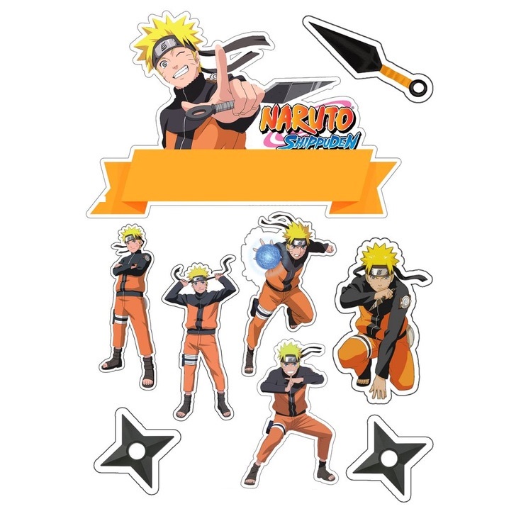 Topo de Bolo Naruto, Personagens. Topper para Bolo