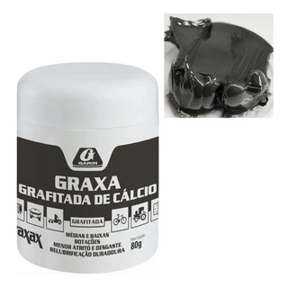 Graxa Cinza Grafitada Cálcio Lubrificação Porta De Aço 80g
