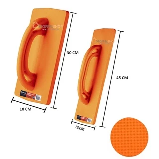 Kit Desempenadeira De Poliuretano Pu Estriada Cor Laranja ( 30cm E 45cm ) Atlas