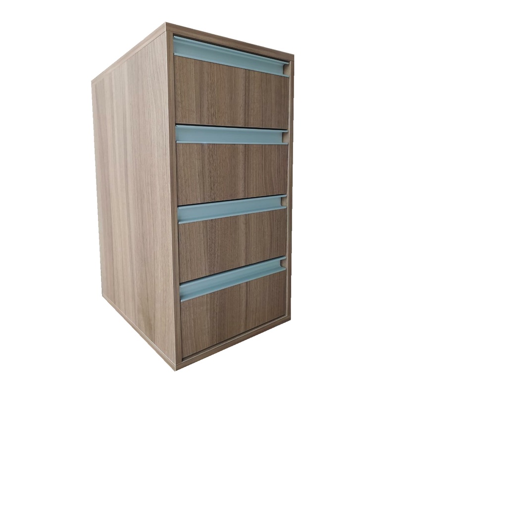 Gaveteiro Madeirado 4 Gavetas Com Rodízios 100% MDF 70cm