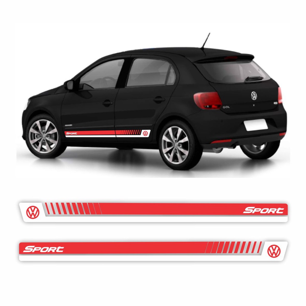Kit Adesivos Novo Gol G5 G6 G7 E Voyage Volkswagen Vw Faixa Lateral ...