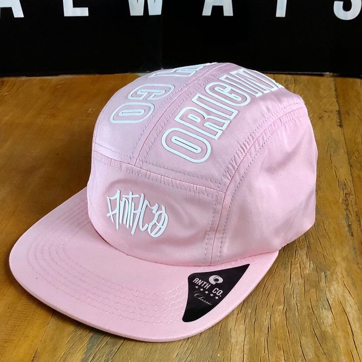 Boné Five Panel Strapback Anth.Co Rosa claro | Shopee Brasil