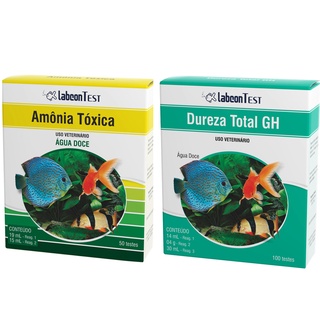 Combo de Testes para Água de Aquário: Amônia e Dureza Total GH Água Doce Alcon Labcon