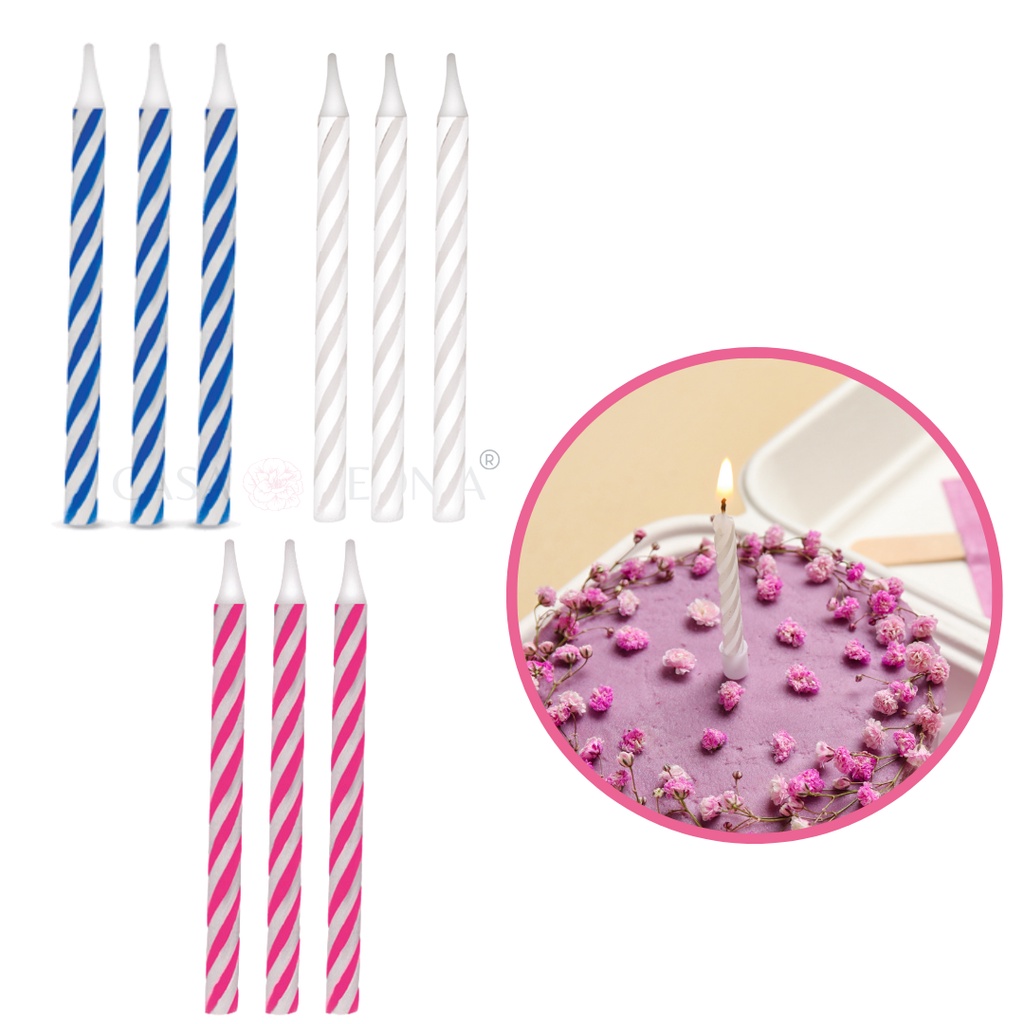 80 Velas de Aniversario Palito Pequena Espiral Mini Bento Cake - Silver ...