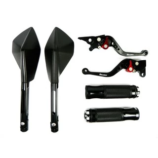 Kit Retrovisor esportivo estilo PRISMA com Manete e Manopla FAZER 250 XTZ 250
