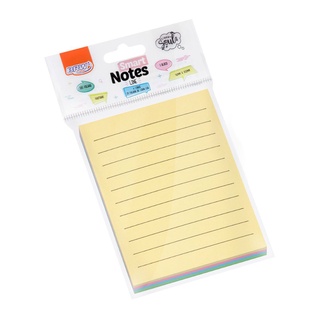 Bloco Adesivo Pautado Pastel BRW 4 Cores 76x102mm c/ 100 Fls