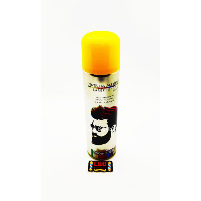 Tinta Temporaria Spray para Cabelos Ouro BarberShop Tinta da Alegria  250ml/125g