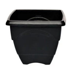 Kit 9 Und Vaso Quadrado Preto M de 5.5L Horta Planta Casa Jardim Mudas