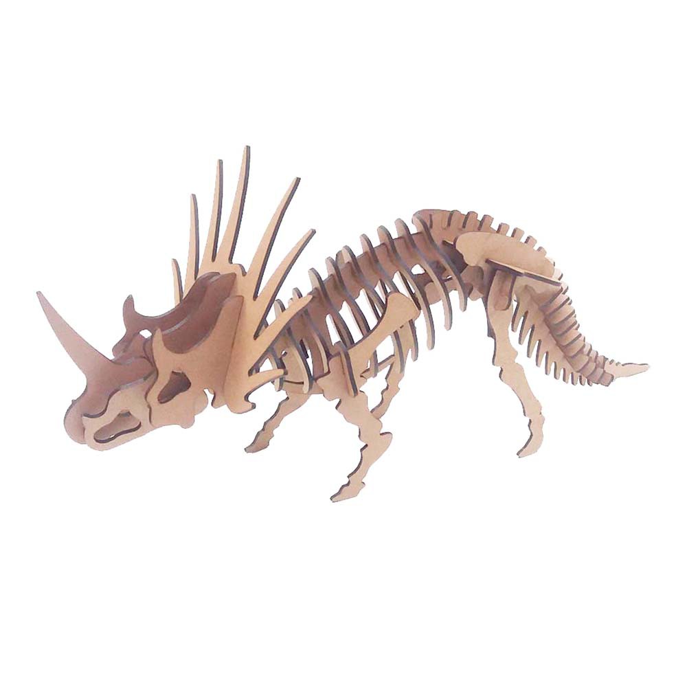Dinossauro Alaossauro p/ montar, Quebra-Cabeça 3D, 48 peças, Brinquedo e  decoração MDF