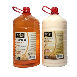 KIT SALÃO DE BELEZA Shampoo + Condicionador de Keratina Ouribel 2 Litros