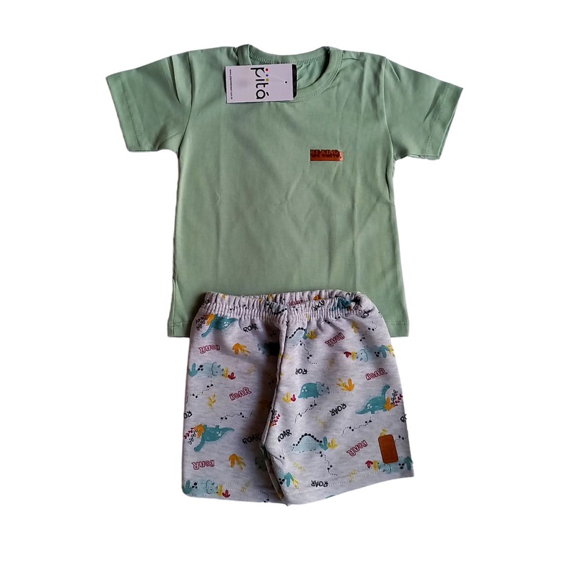 Roupa Infantil Conjunto Infantil Menino Básico (Blusa + Bermuda) Roupa ...