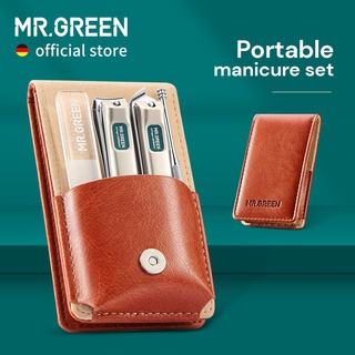 Mr.Green Kit De Manicure Portátil Set Pedicure Cortador De Unhas De Aço Inoxidável Ferramenta De Viagem Grooming Caso Caixa De Presente Do Prego Tesoura Conjunto