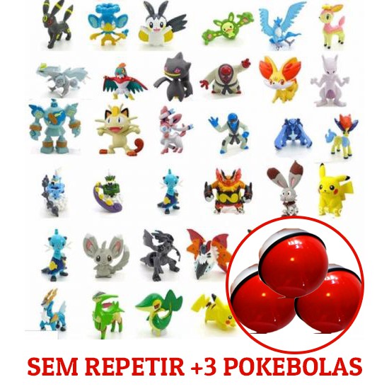 Kit 48 Pokemon Miniaturas Sortidas Brinquedo Pikachu