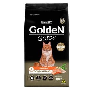 Ração para Gatos Golden Gatos Salmão Castrados 10,1 Kg