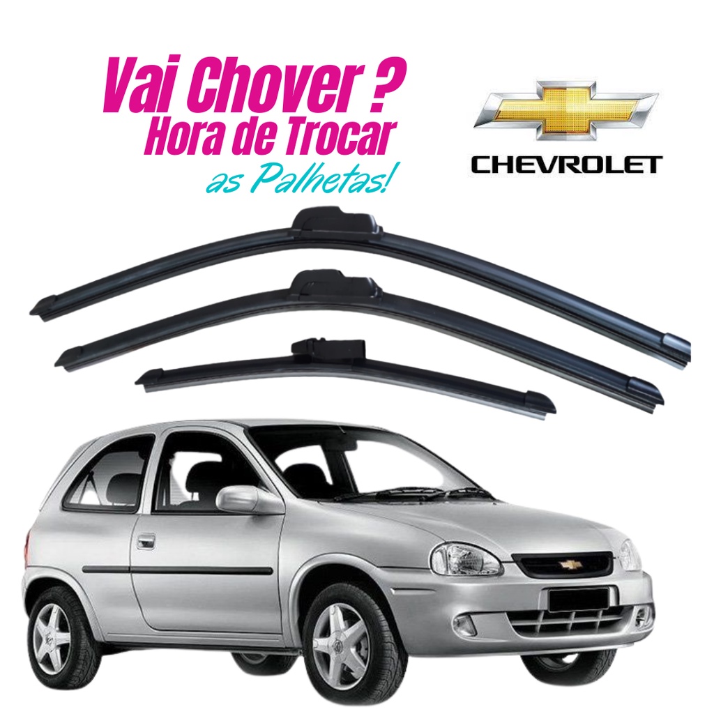 Kit 3 Palhetas Limpador GM Corsa 1994 1995 1996 1997 1998 1999 2000 2001 2002 PROMOÇÃO SHOPEE