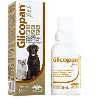 Suplemento Vitamínico Vetnil Glicopan Pet em Gotas 30ml