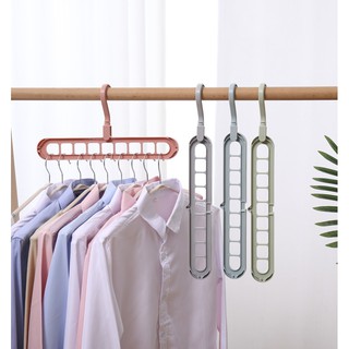 1 Peça Cabide Mágico 9 Furos Roupa Organizador Multi-Dobrável