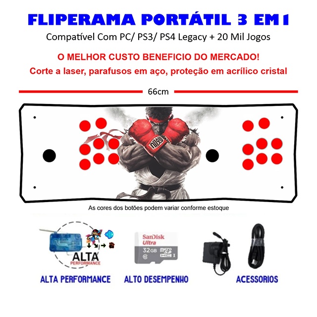 Análise Fliperama Portátil Slim 12mil jogos COMPLETO !!! www