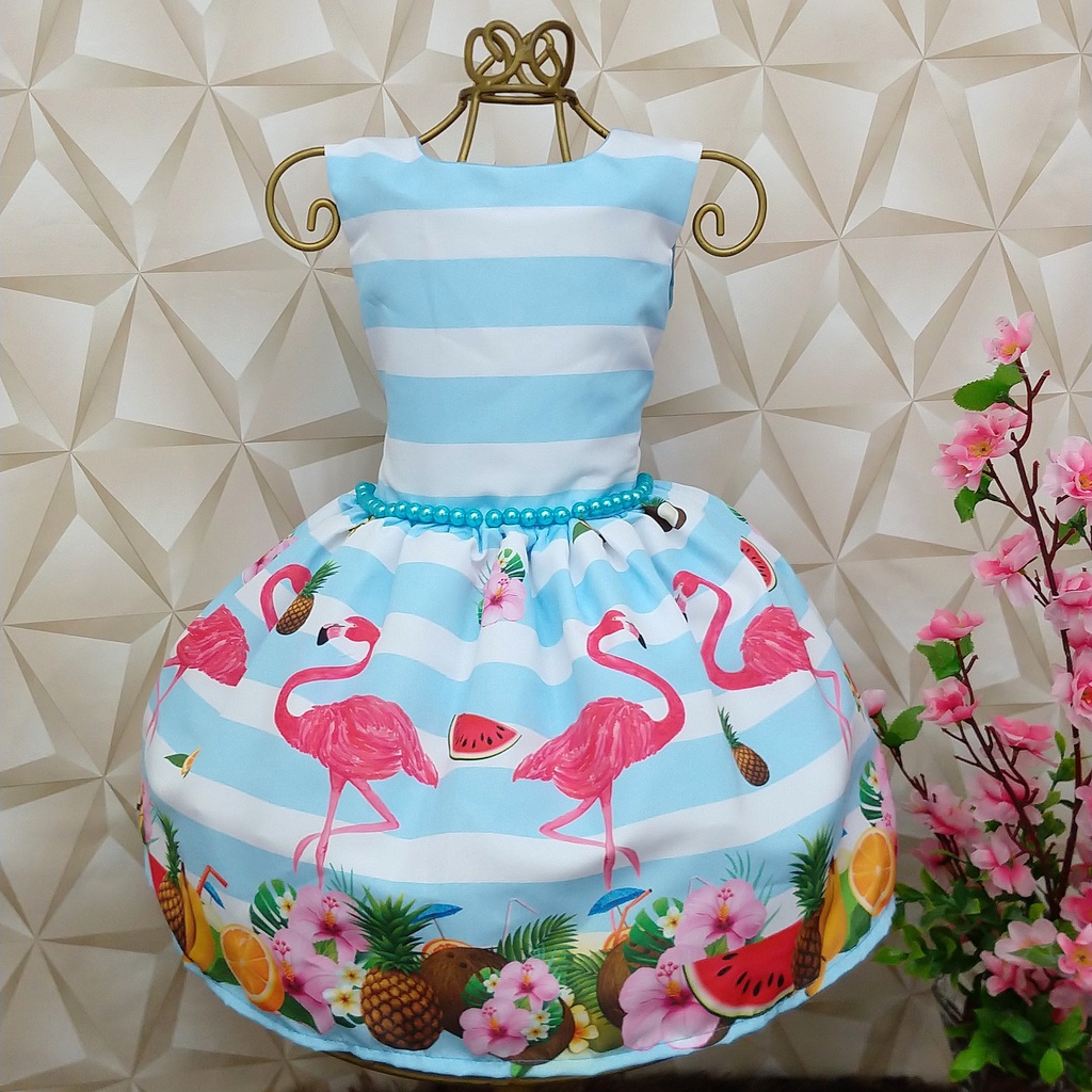 Vestido best sale flamingo infantil