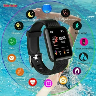 Smart Watch 116 Plus Monitor De Frequência Cardíaca Bluetooth Com Carregamento USB-Rastreador De Fitness À Prova D'água