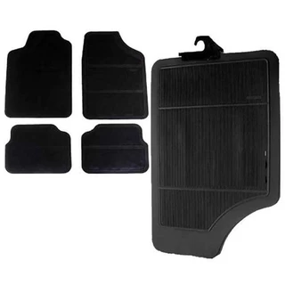 Jogo Tapete Carro Borracha Universal Pvc 4 Peças Preto