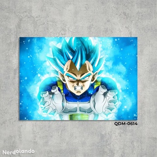 Quadro Dragon Ball Goku Super Sayajin Blue 43x63cm - MDF