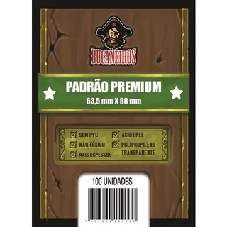 Sleeve Bucaneiros Premium Padrão 63,5 x 88 mm - 100 unidades