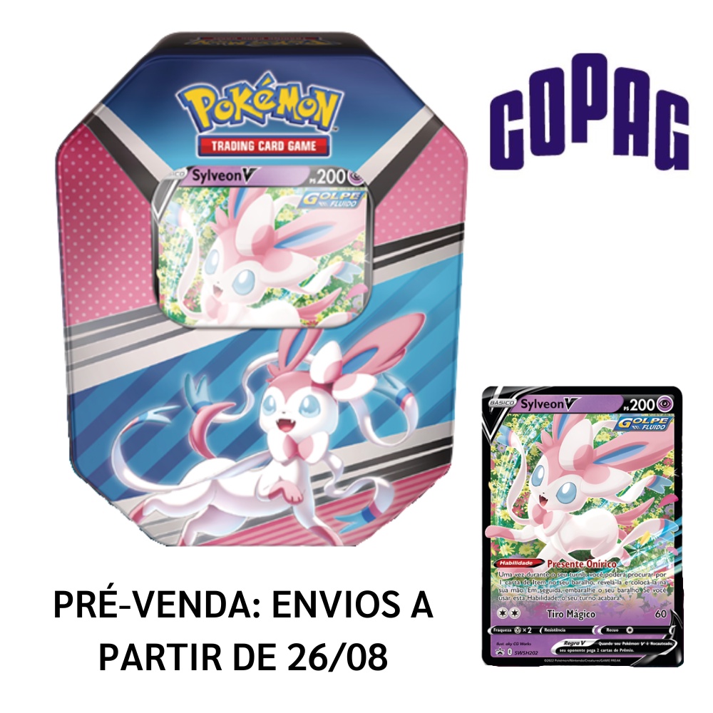 Pokémon Lata Heróis Espeon V Copag Cartas Colecionáveis