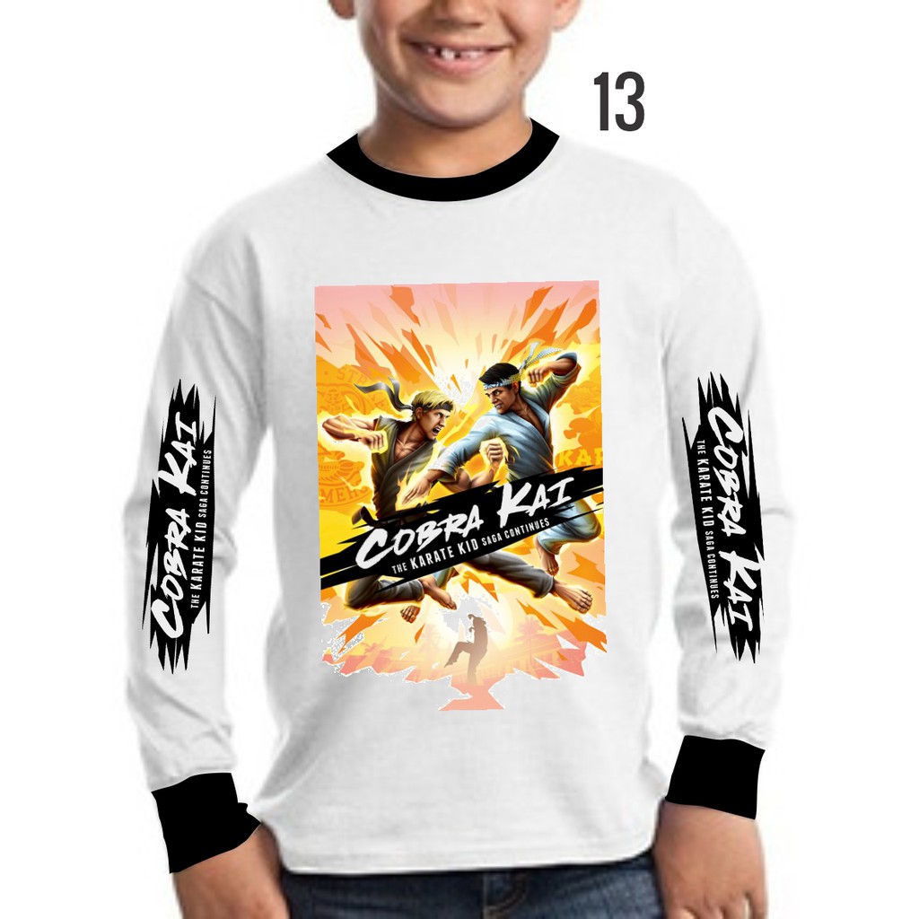 Camiseta Manga Longa Cobra Kai 13 Infantil