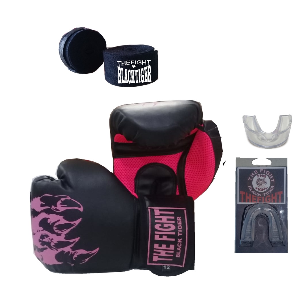 Luva,Boxe,MuayThai,+bandagem+bucal