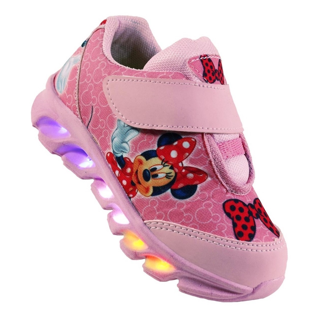 Tenis infantil led store personagens