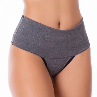 Kit 5 Calcinhas Fitness Cintura Alta Com Compressão Modeladora