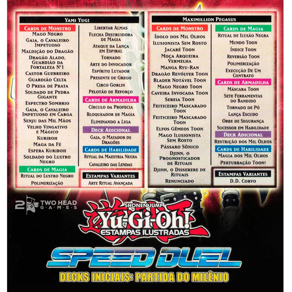 yugioh pegasus speed duel deck Inicial Yugi Partida Milenio Speed Duel Pegasus Duelist Kingdom